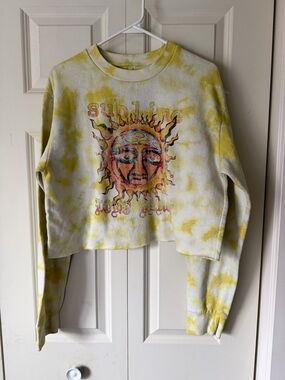 Sublime Yellow Tie-Dye Cropped Sweatshirt